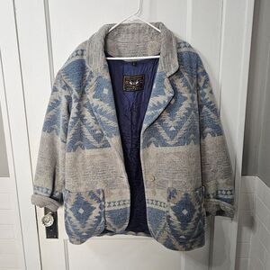 Vintage French Country Express Wool Blend Oversized Coat Size Medium